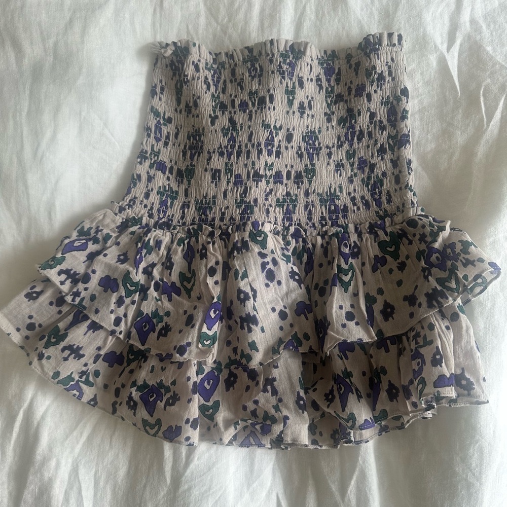 Isabel Marant Purple and Cream Mini Skirt